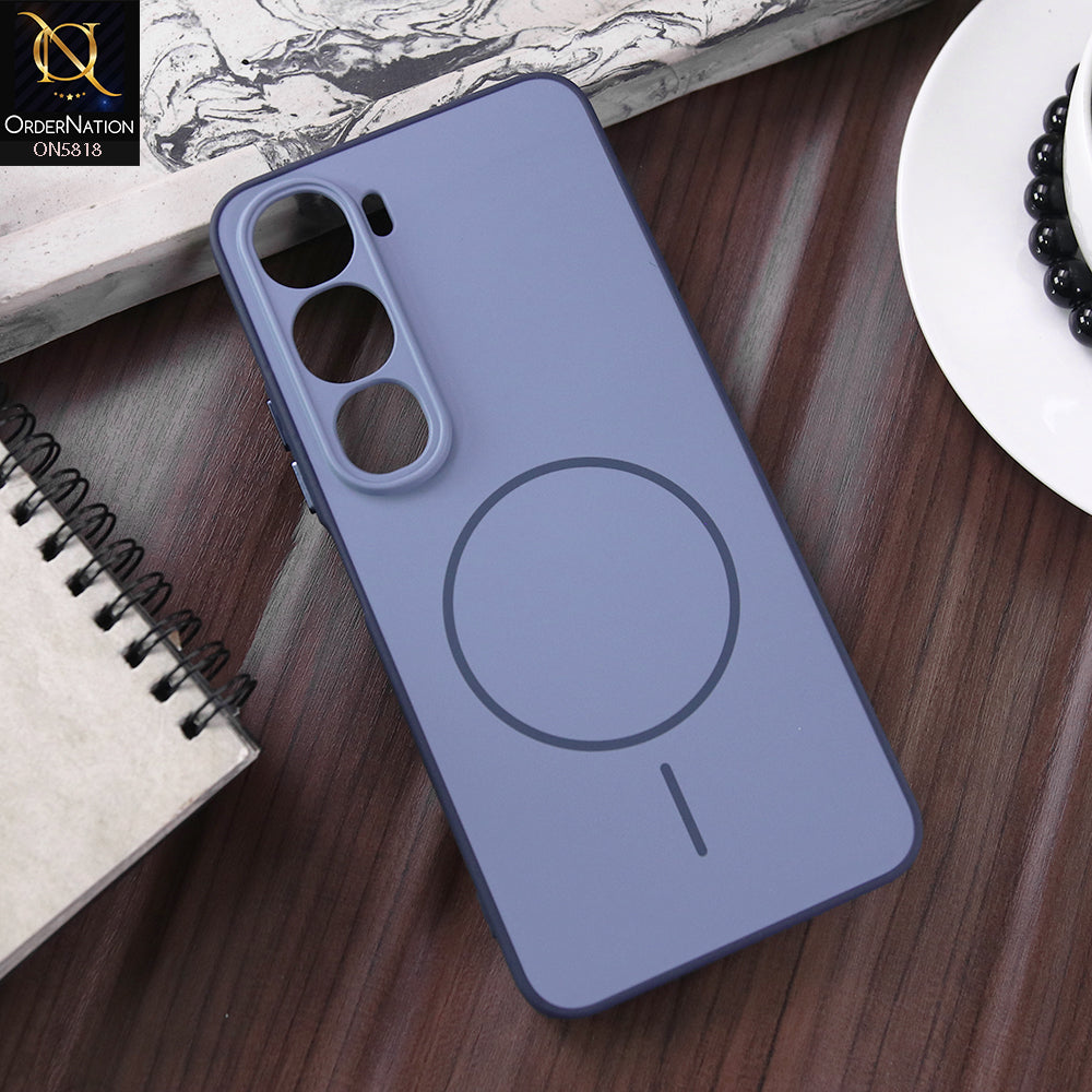 Vivo Y21d Cover - Blue - New Premium Quality Silicone MagSafe Case Slim Protective Back Cover