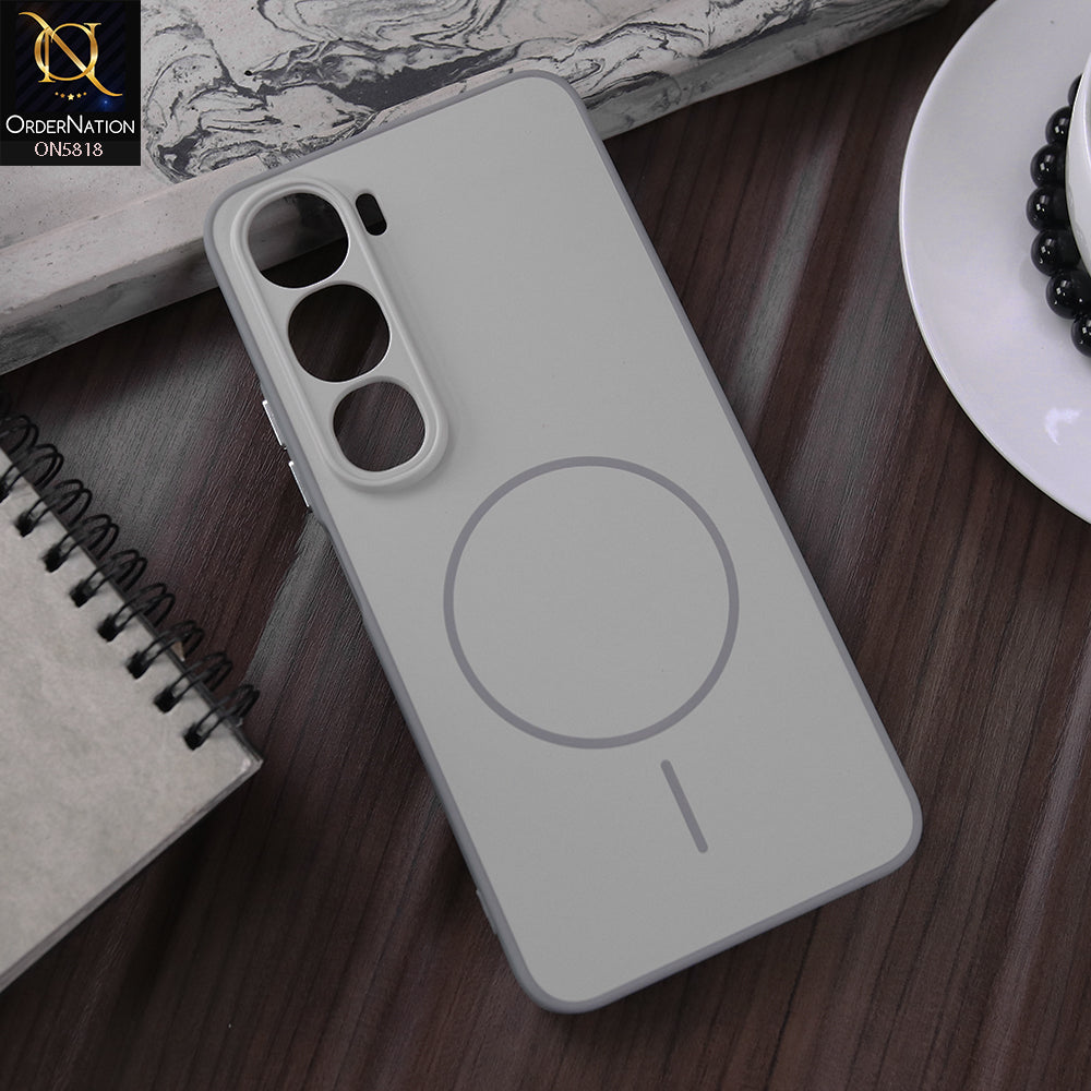 Vivo Y31 5G Cover - Silver - New Premium Quality Silicone MagSafe Case Slim Protective Back Cover