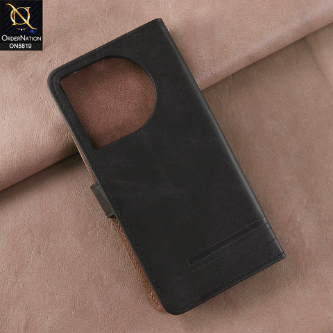 Tecno Camon 30 Cover - Black -  Way Out Excellence Quality Soft Tpu Leather Flip Book With Card Holding Slots