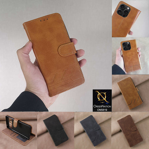 Realme C61 (India) Cover - Blue -  Way Out Excellence Quality Soft Tpu Leather Flip Book With Card Holding Slots