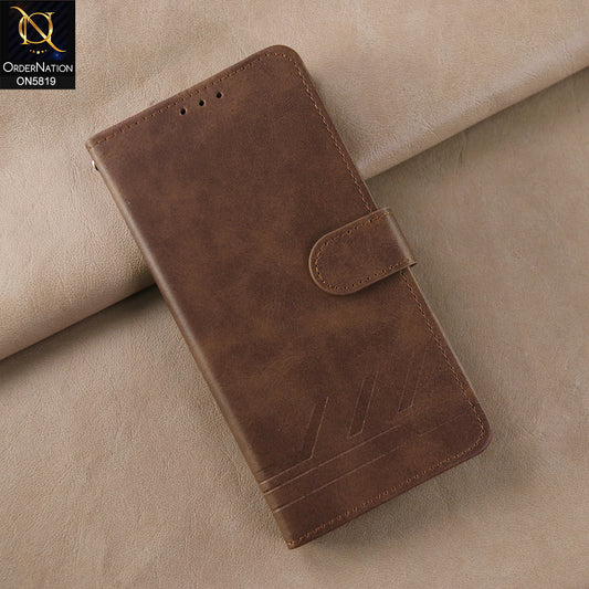 Google Pixel 9 Pro Cover - Dark Brown -  Way Out Excellence Quality Soft Tpu Leather Flip Book With Card Holding Slots