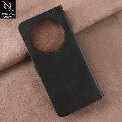 Xiaomi Redmi A3 Cover - Black -  Way Out Excellence Quality Soft Tpu Leather Flip Book With Card Holding Slots