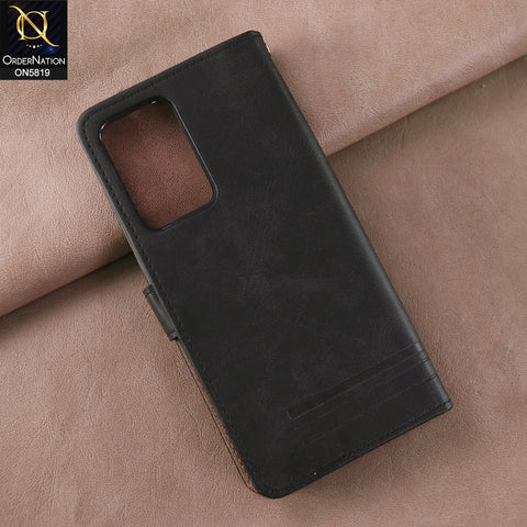 Samsung Galaxy S25 Ultra Cover - Black -  Way Out Excellence Quality Soft Tpu Leather Flip Book With Card Holding Slots