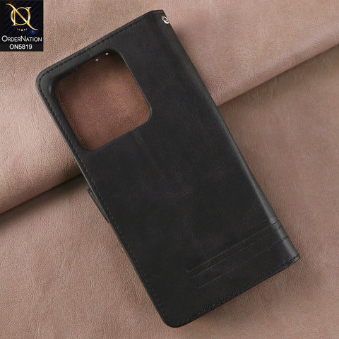 Tecno Pop 7 Pro Cover - Black -  Way Out Excellence Quality Soft Tpu Leather Flip Book With Card Holding Slots