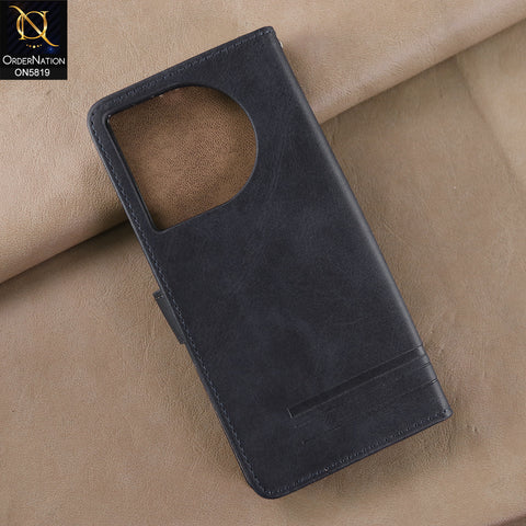 Infinix Zero 40 4G Cover - Blue -  Way Out Excellence Quality Soft Tpu Leather Flip Book With Card Holding Slots