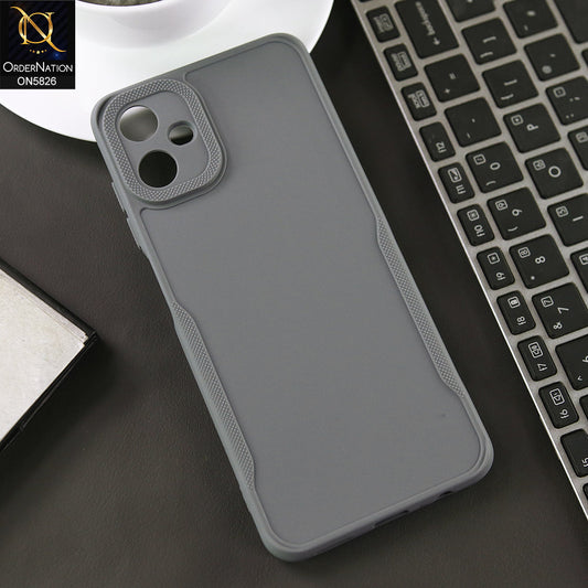 Samsung Galaxy A06 Cover - Gray -  High Grade Quality Matte Sillica Soft Case With Additional Side Texture