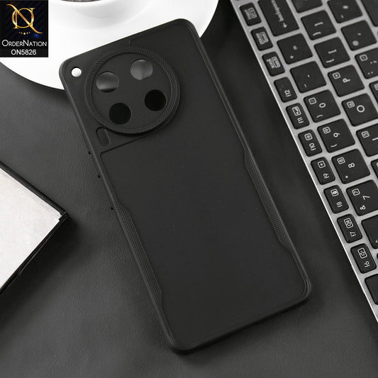 Tecno Camon 30 Cover - Black - High Grade Quality Matte Sillica Soft Case With Additional Side Texture