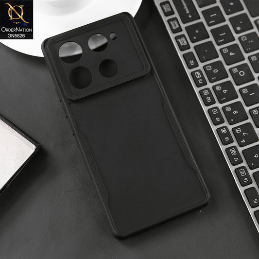 Infinix Note 40 Pro Cover - Black - High Grade Quality Matte Sillica Soft Case With Additional Side Texture