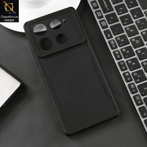 Infinix Note 40 Pro Cover - Black - High Grade Quality Matte Sillica Soft Case With Additional Side Texture