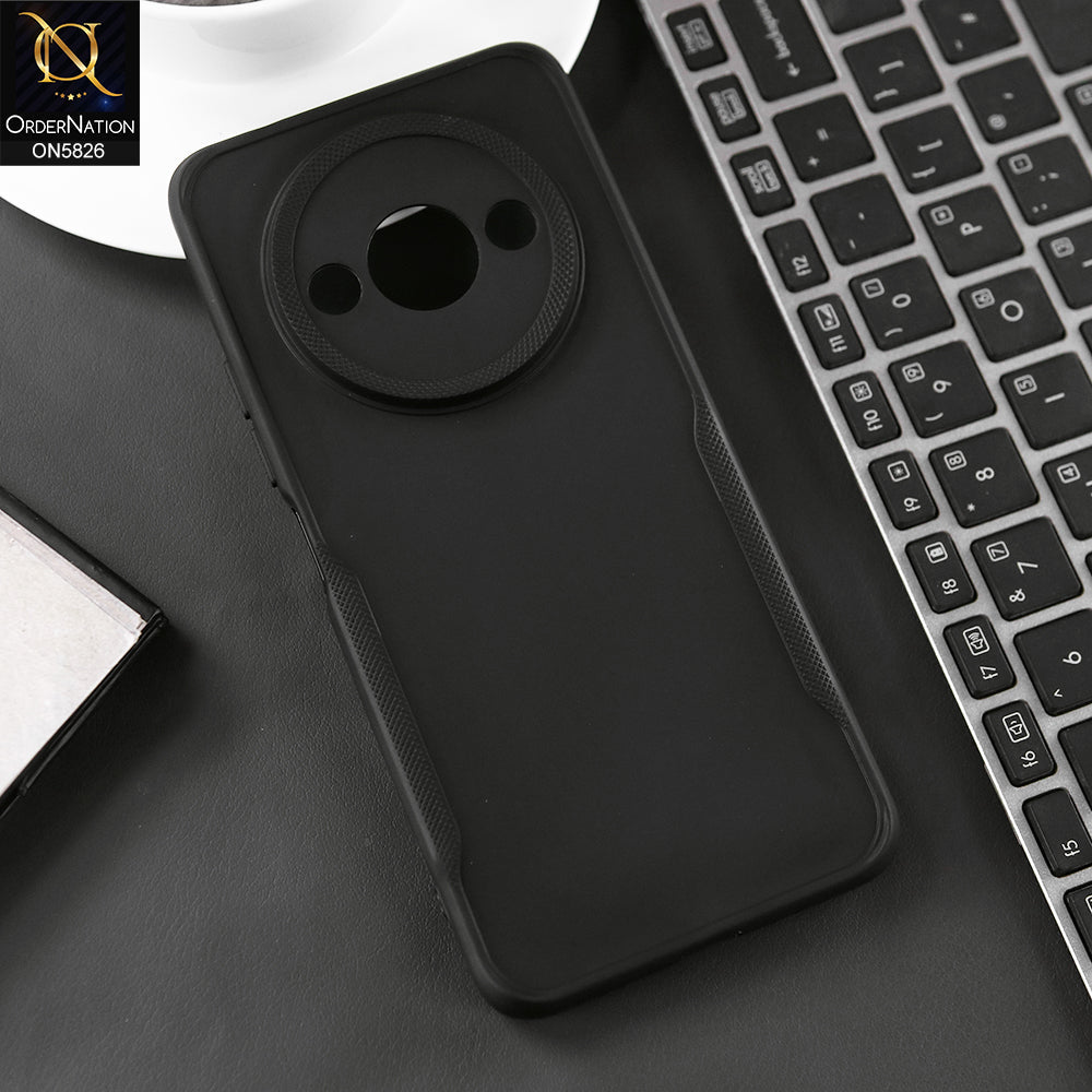 Xiaomi Redmi A3x Cover - Black - High Grade Quality Matte Sillica Soft Case With Additional Side Texture