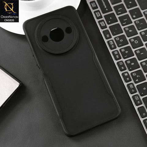 Xiaomi Redmi A3x Cover - Black - High Grade Quality Matte Sillica Soft Case With Additional Side Texture
