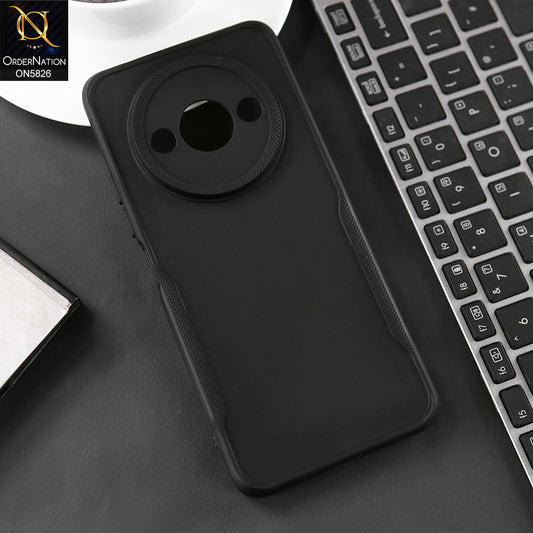 Xiaomi Redmi A3 Cover - Black - High Grade Quality Matte Sillica Soft Case With Additional Side Texture