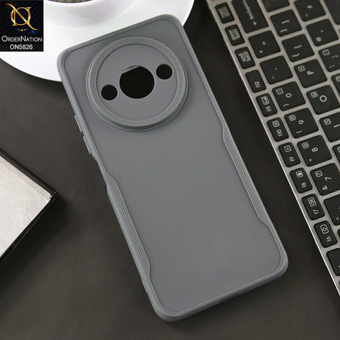 Xiaomi Redmi A3 Cover - Gray -  High Grade Quality Matte Sillica Soft Case With Additional Side Texture