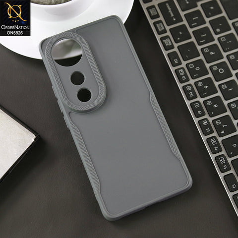 Vivo S19 Pro Cover - Gray -  High Grade Quality Matte Sillica Soft Case With Additional Side Texture