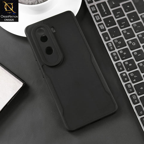 Vivo V40e Cover - Black - High Grade Quality Matte Sillica Soft Case With Additional Side Texture