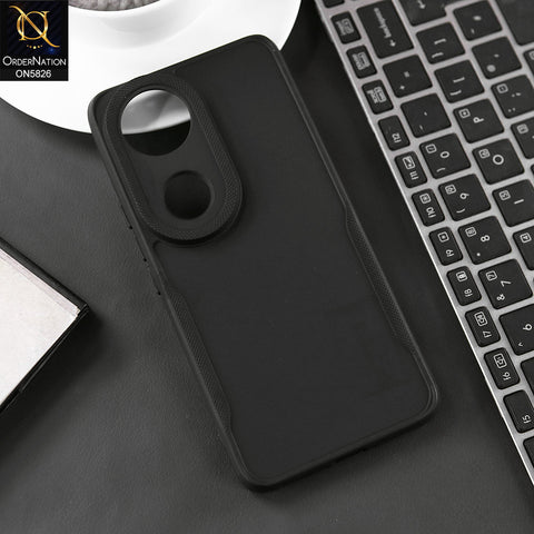 Vivo V50 Cover - Black - High Grade Quality Matte Sillica Soft Case With Additional Side Texture
