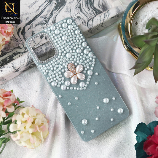 Samsung Galaxy A16 5G Cover - Blue - Adorable Pretty RhineStones And Pearls Zone Feminine Case