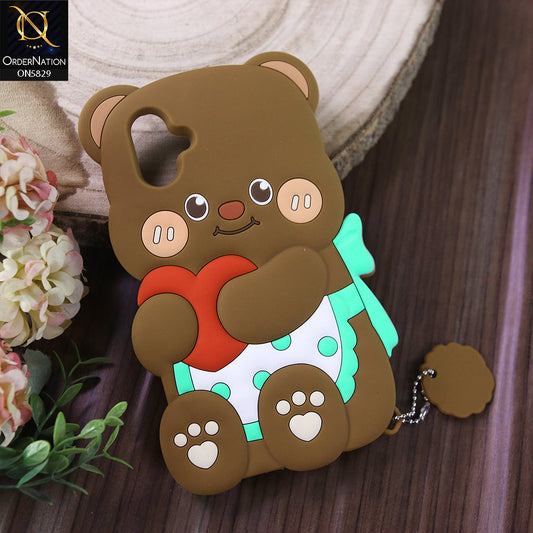Samsung Galaxy A06 Cover - Brown - Endearing Adorable 3D Super Marshy Bear Case