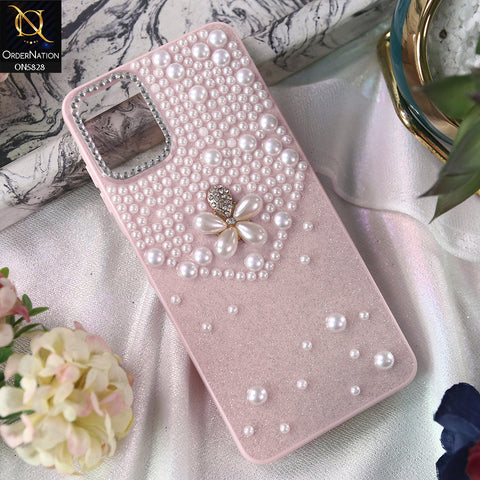 Samsung Galaxy A16 Cover - Pink -  Adorable Pretty RhineStones And Pearls Zone Feminine Case