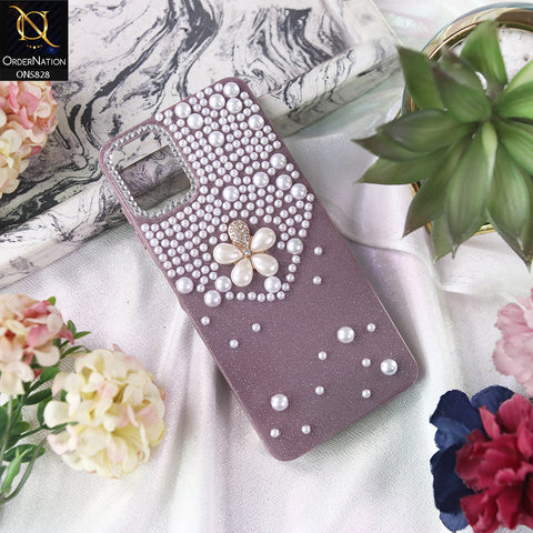 Samsung Galaxy A16 5G Cover - Purple -  Adorable Pretty RhineStones And Pearls Zone Feminine Case