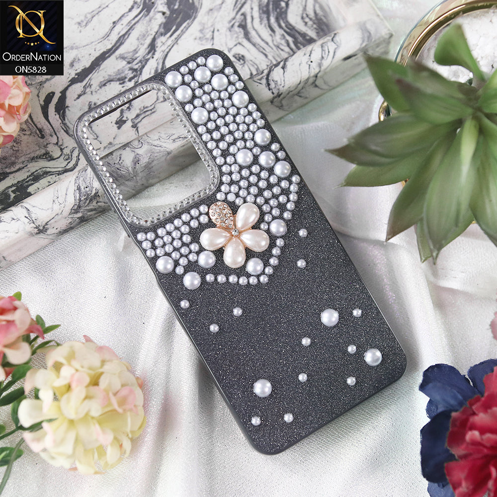 Xiaomi Redmi A5 4G Cover - Black - Adorable Pretty RhineStones And Pearls Zone Feminine Case