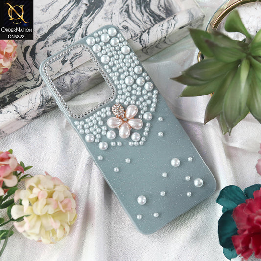 Xiaomi Redmi A5 4G Cover - Blue - Adorable Pretty RhineStones And Pearls Zone Feminine Case