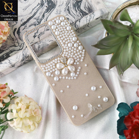 Xiaomi Redmi A5 4G Cover - Brown - Adorable Pretty RhineStones And Pearls Zone Feminine Case