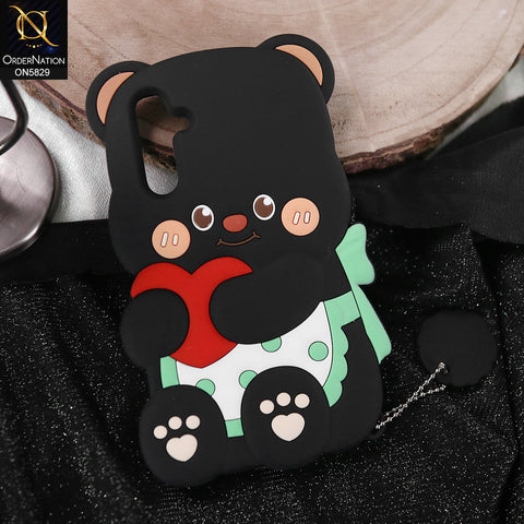 Samsung Galaxy A15 5G Cover - Black -   Endearing Adorable 3D Super Marshy Bear Case
