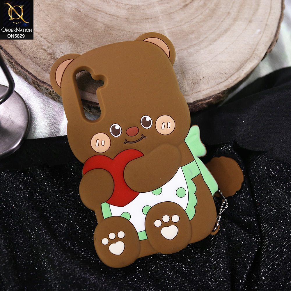 Samsung Galaxy A15 5G Cover - Brown -   Endearing Adorable 3D Super Marshy Bear Case
