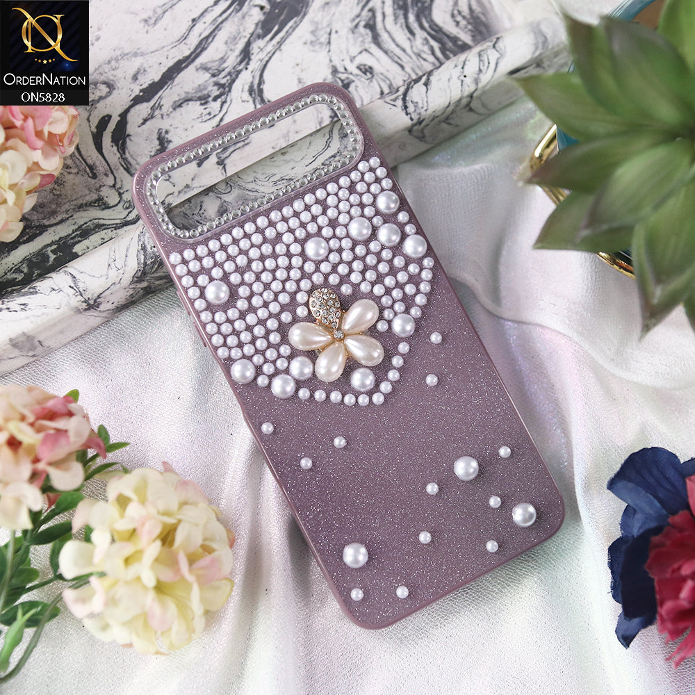 Infinix Smart 10 Plus Cover - Purple -  Adorable Pretty RhineStones And Pearls Zone Feminine Case