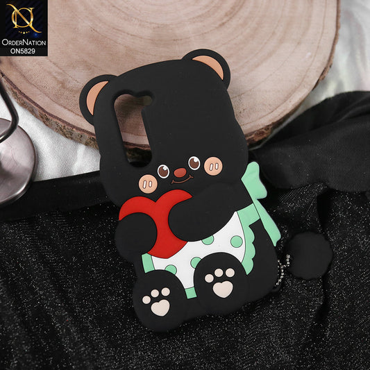 Tecno Spark 40 Pro Cover - Black -   Endearing Adorable 3D Super Marshy Bear Case