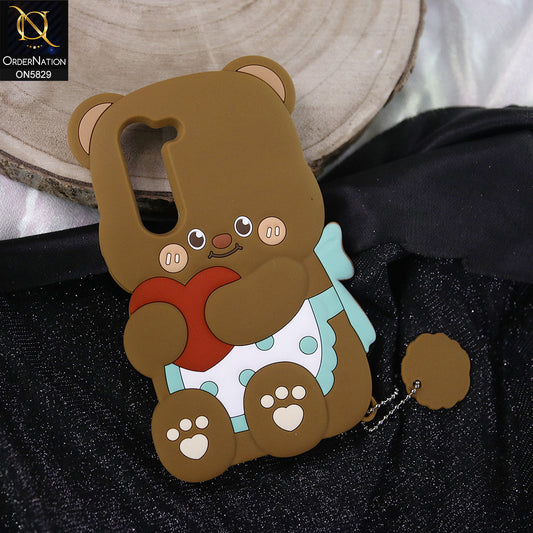 Tecno Spark 40 Pro Cover - Brown -   Endearing Adorable 3D Super Marshy Bear Case