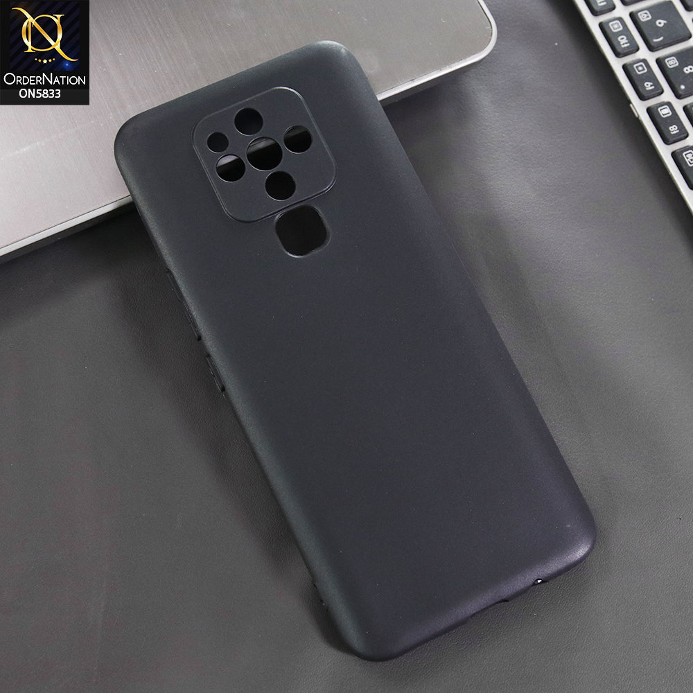 Tecno Camon 16 Cover - Black -  New Premium Quality Silicone Case Slim Protective Back Cover
