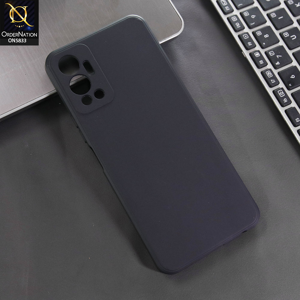 Infinix Hot 12 Cover - Black -  New Premium Quality Silicone Case Slim Protective Back Cover