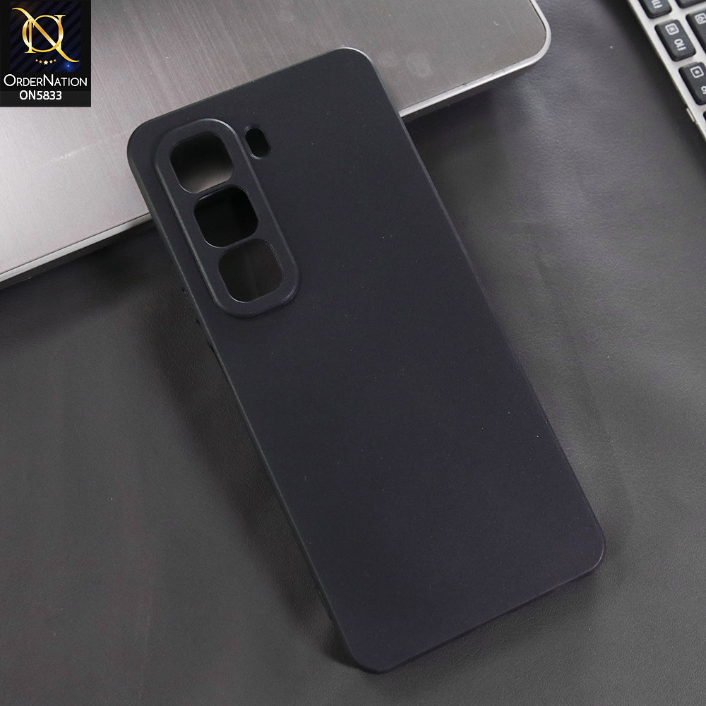 Infinix Hot 50 4G Cover - Black -  New Premium Quality Silicone Case Slim Protective Back Cover