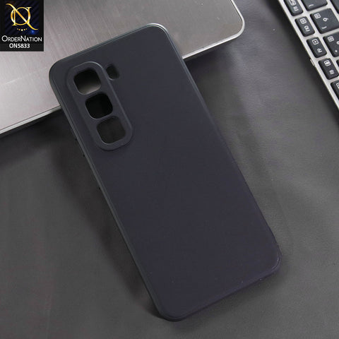 Infinix Hot 50 Pro Cover - Black -  New Premium Quality Silicone Case Slim Protective Back Cover