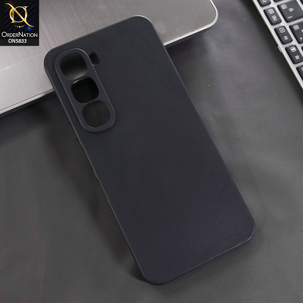 Infinix Hot 60 Cover - Black -  New Premium Quality Silicone Case Slim Protective Back Cover