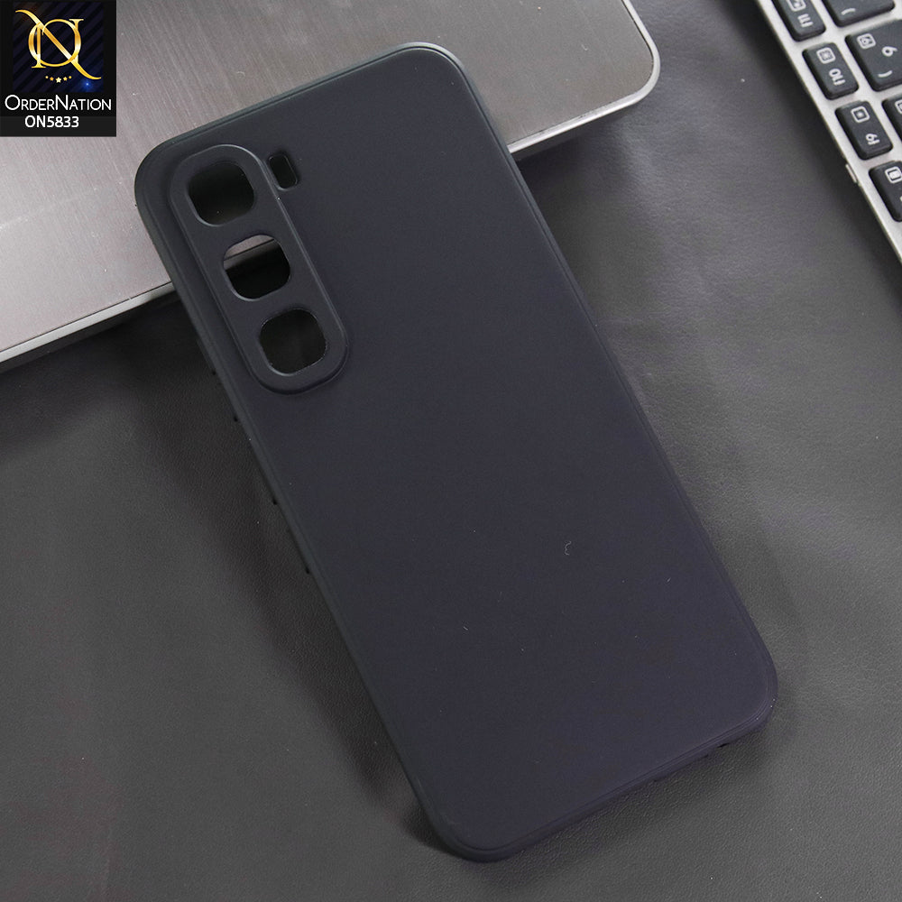Infinix Hot 60 Pro Cover - Black -  New Premium Quality Silicone Case Slim Protective Back Cover
