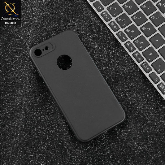 iPhone 8 / 7 - Black -  New Premium Quality Silicone Case Slim Protective Back Cover