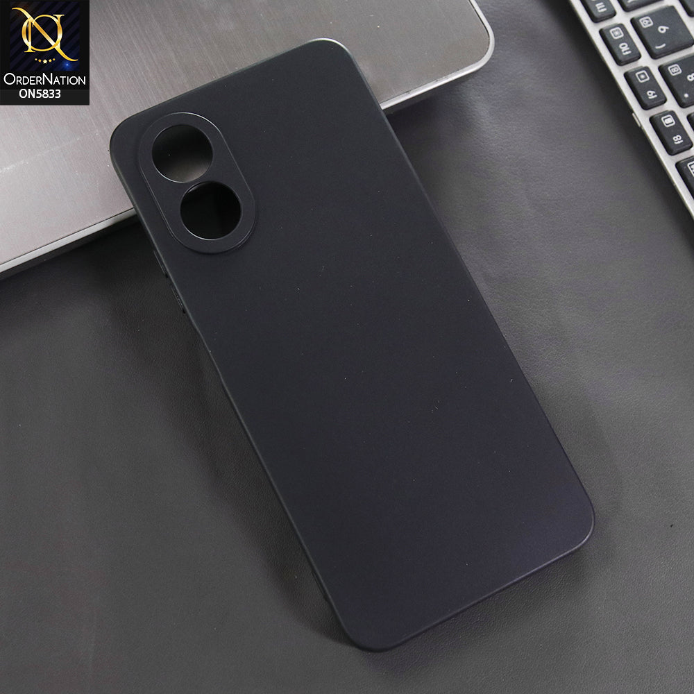 Oppo A38 Cover - Black -  New Premium Quality Silicone Case Slim Protective Back Cover