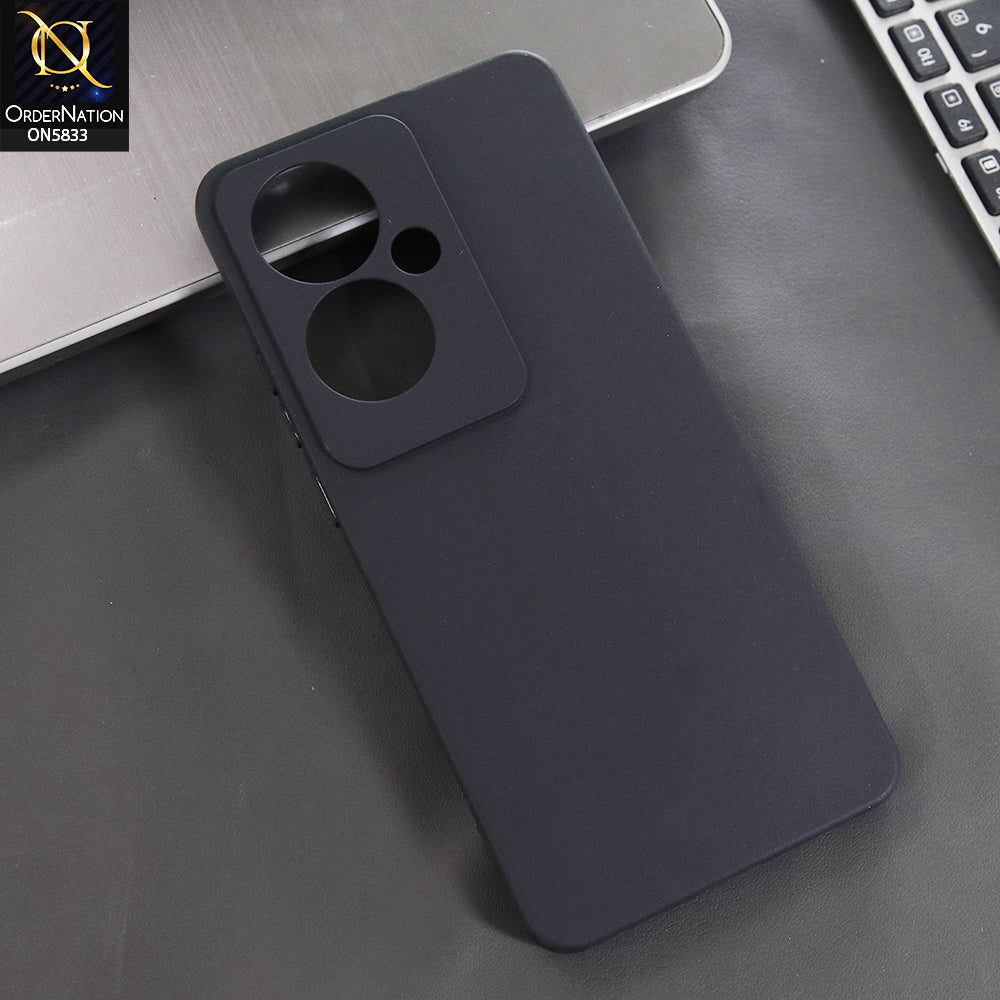 Oppo F25 Pro Cover - Black -  New Premium Quality Silicone Case Slim Protective Back Cover
