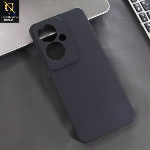 Oppo F25 Pro Cover - Black -  New Premium Quality Silicone Case Slim Protective Back Cover