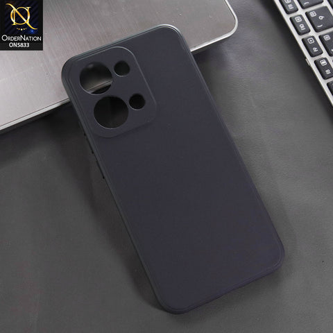 Oppo Reno 13 Cover - Black -  New Premium Quality Silicone Case Slim Protective Back Cover