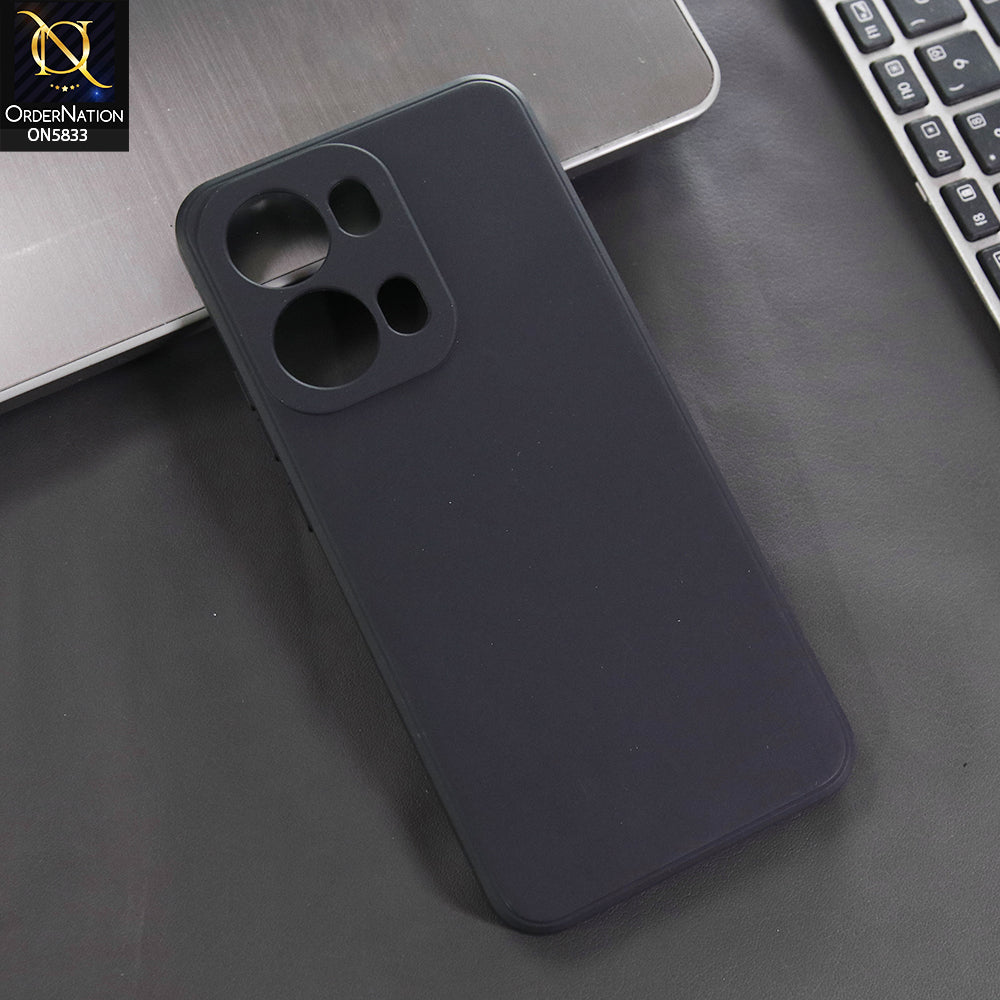 Oppo Reno 13 Pro Cover - Black -  New Premium Quality Silicone Case Slim Protective Back Cover