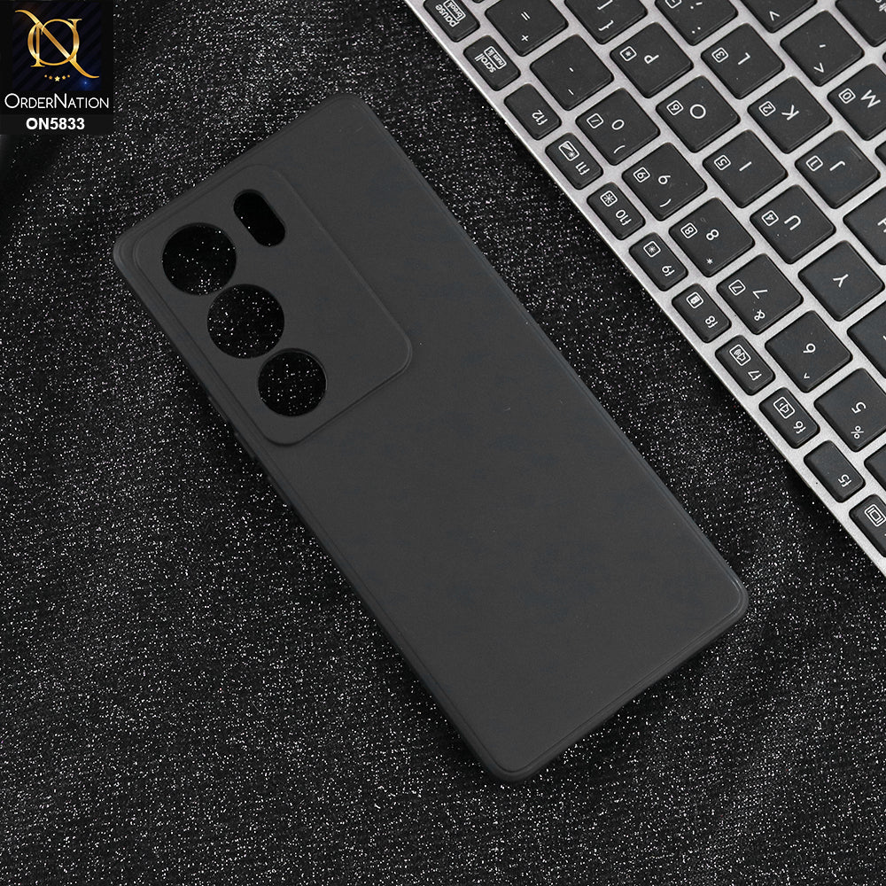 Vivo V29 - Black - New Premium Quality Silicone Case Slim Protective Back Cover