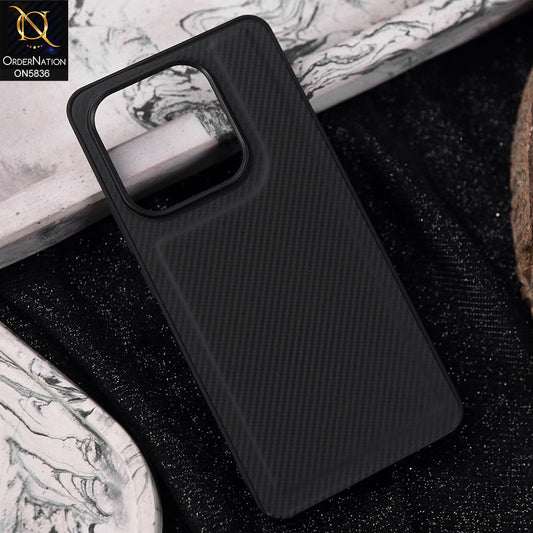 Oppo A40 Cover - Black -  New Deluxe High Quality Matte Soft Tpu Carbon Fiber Texture Case