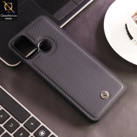 Infinix Hot 10 Play Cover - Black - New Deluxe High Quality Matte Soft Tpu Carbon Fiber Texture Case
