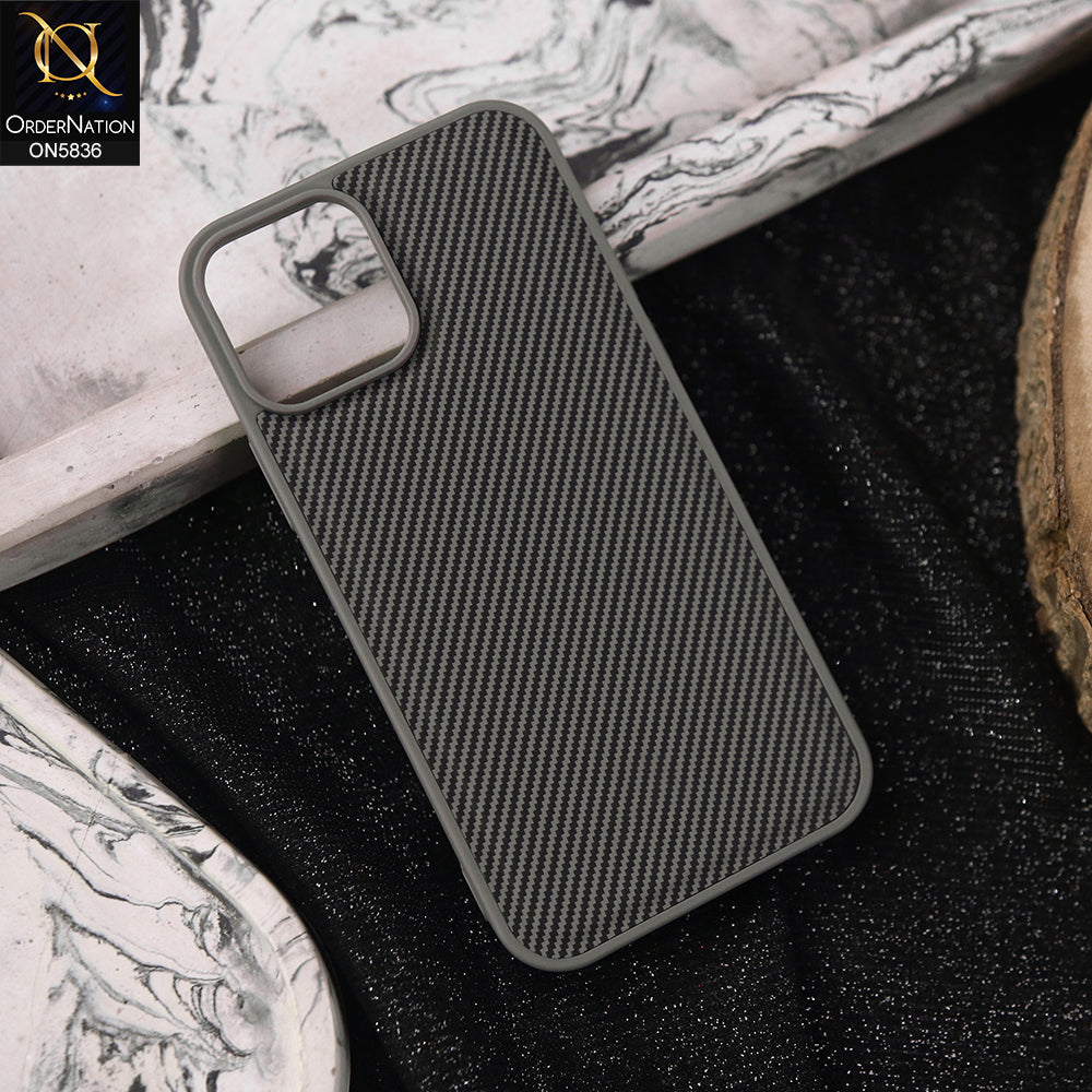 iPhone 11 Pro Cover - Gray -  New Deluxe High Quality Matte Soft Tpu Carbon Fiber Texture Case
