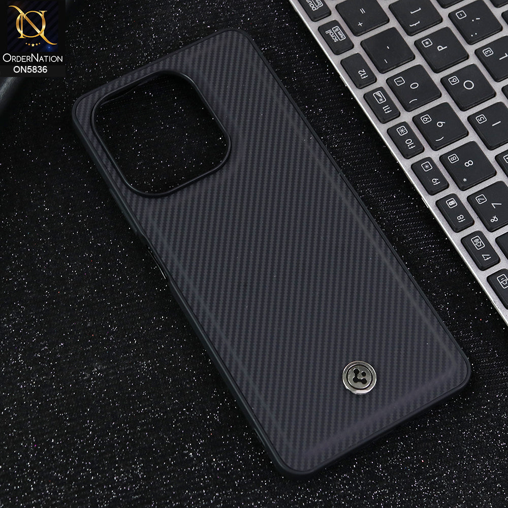 Oppo A5 Pro 4G Cover - Black  - New Deluxe High Quality Matte Soft Tpu Carbon Fiber Texture Case