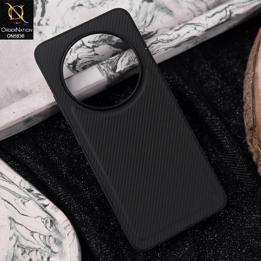 Xiaomi Redmi 14R Cover - Black -  New Deluxe High Quality Matte Soft Tpu Carbon Fiber Texture Case